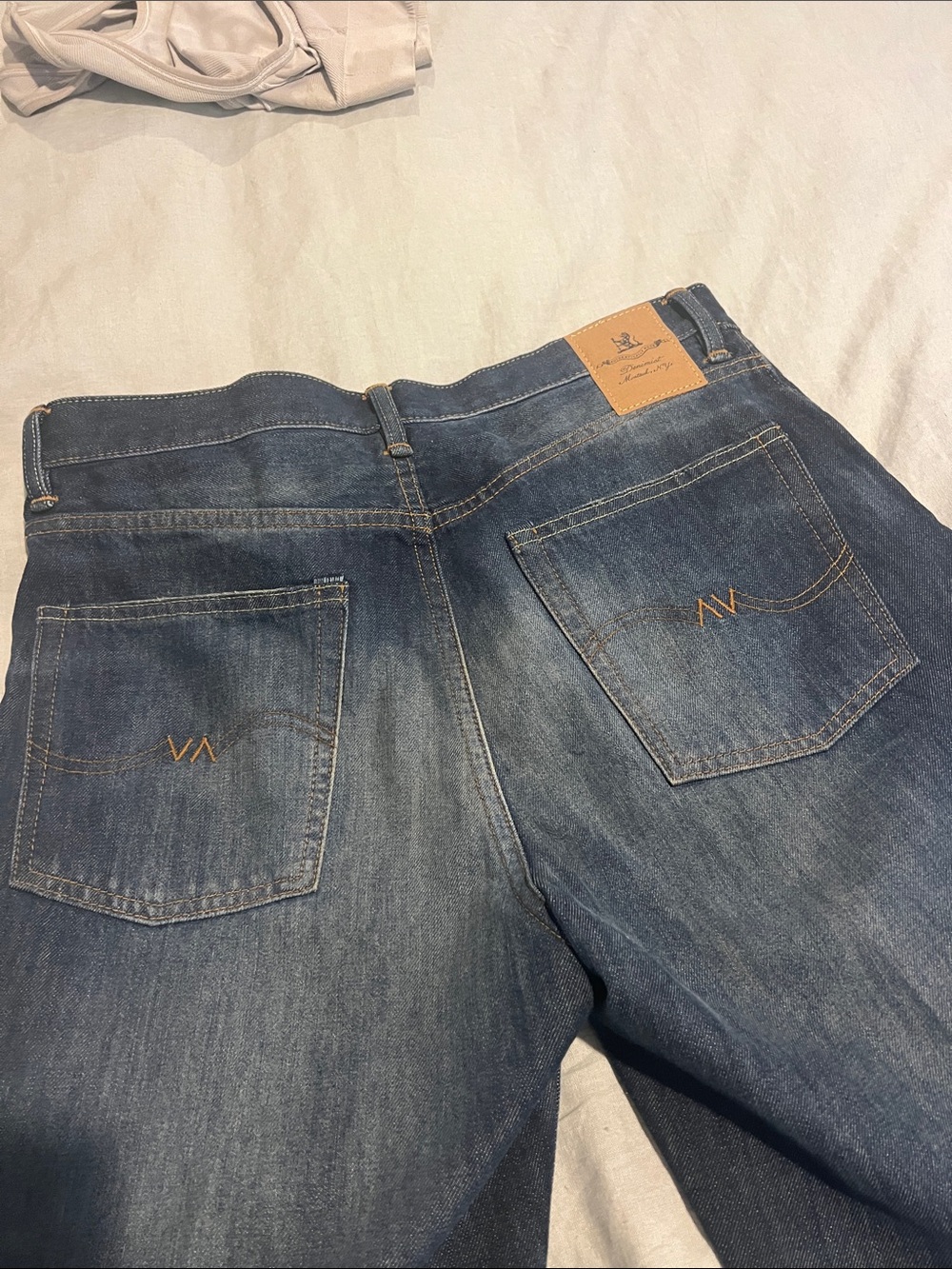 Women's Dark Blue Bootcut Jeans with Subtle Fading